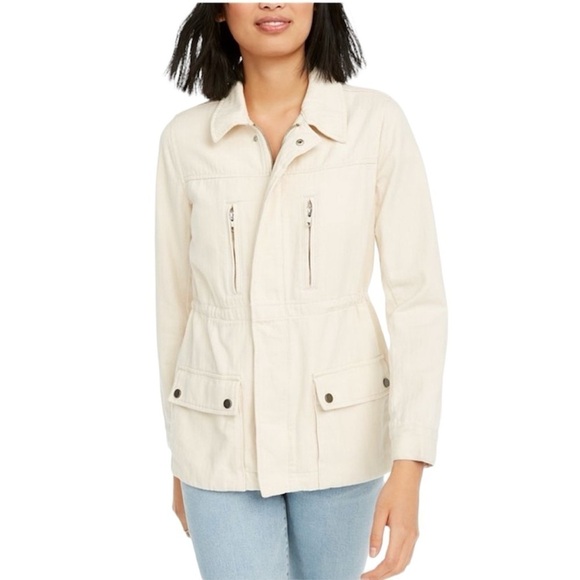 Lucky Brand Laurel Utility‎ Jacket in Cream - Picture 1 of 15
